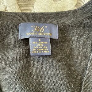 Brooks Brothers Charcoal V-Neck Sweater
